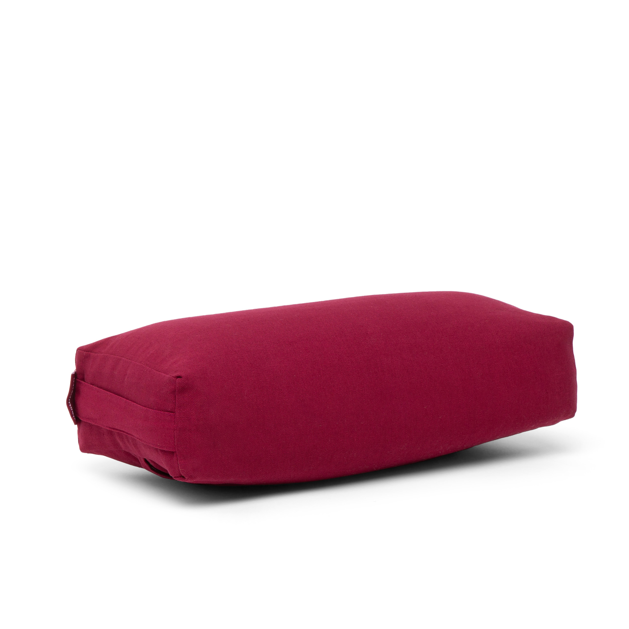 b, halfmoon Essential Cotton Rectangular Bolster Rouge side